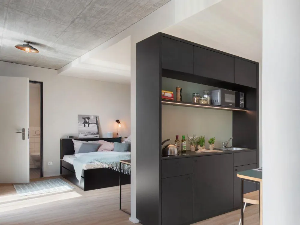 Neon Wood Student Housing in Berlin Adlershof - Deluxe Loft Balcony