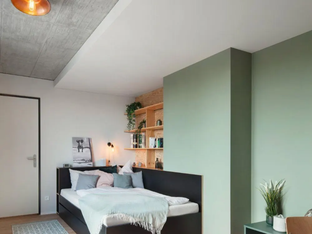 Neon Wood Student Housing in Berlin Adlershof - Deluxe Loft Balcony