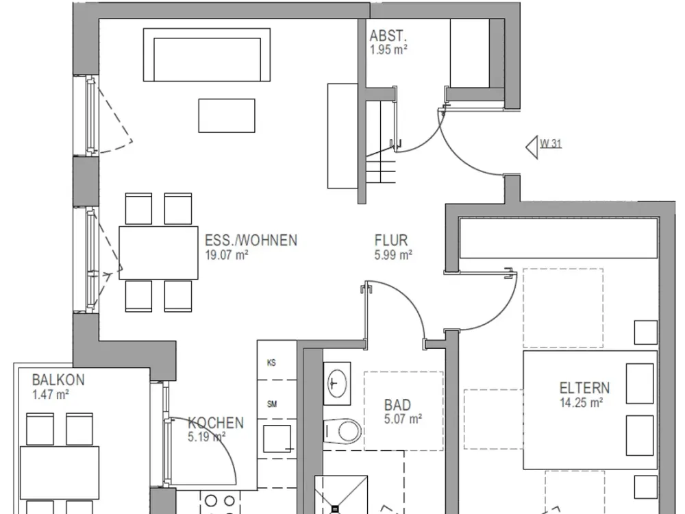 Moderne 2-Zimmer Wohnung in Fürth sucht Nachmieter!