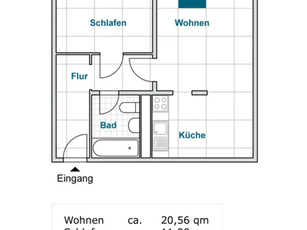 Lust auf eine 2-Zimmer-Wohnung ? Dann lesen sie hier weiter.