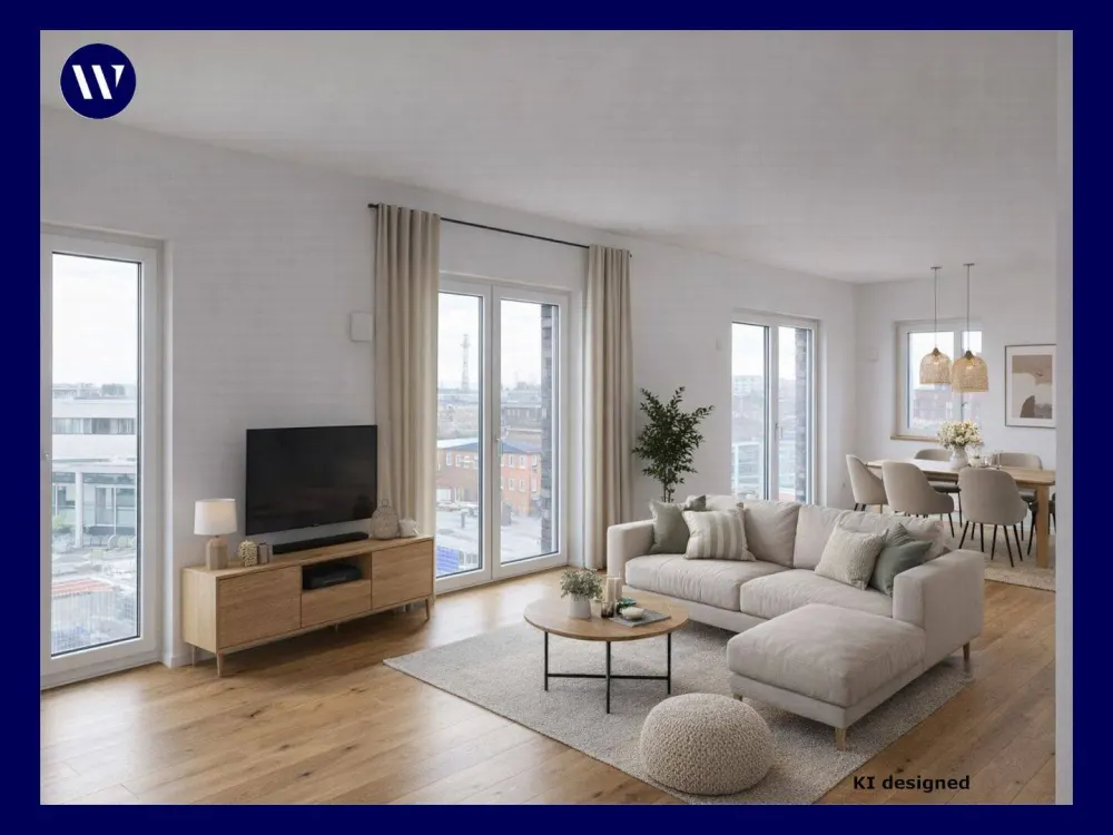 Zum Wohlfühlen! Viel Platz & Komfort & Einbauküche, neue Ausstattung! 3 Zimmer + Loggia, Gäste-WC