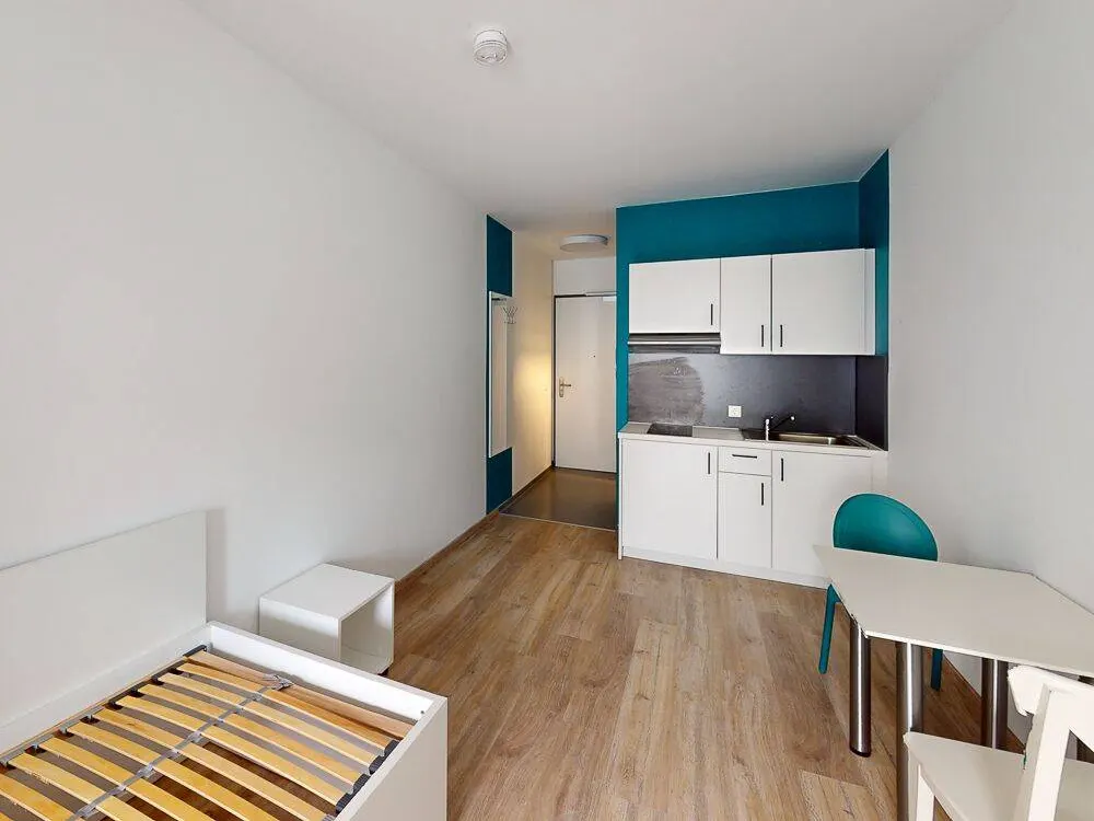 Ausschließlich für Auszubildende - Möbliertes 1-Zimmer-Apartment mit Einbauküche und Balkon
