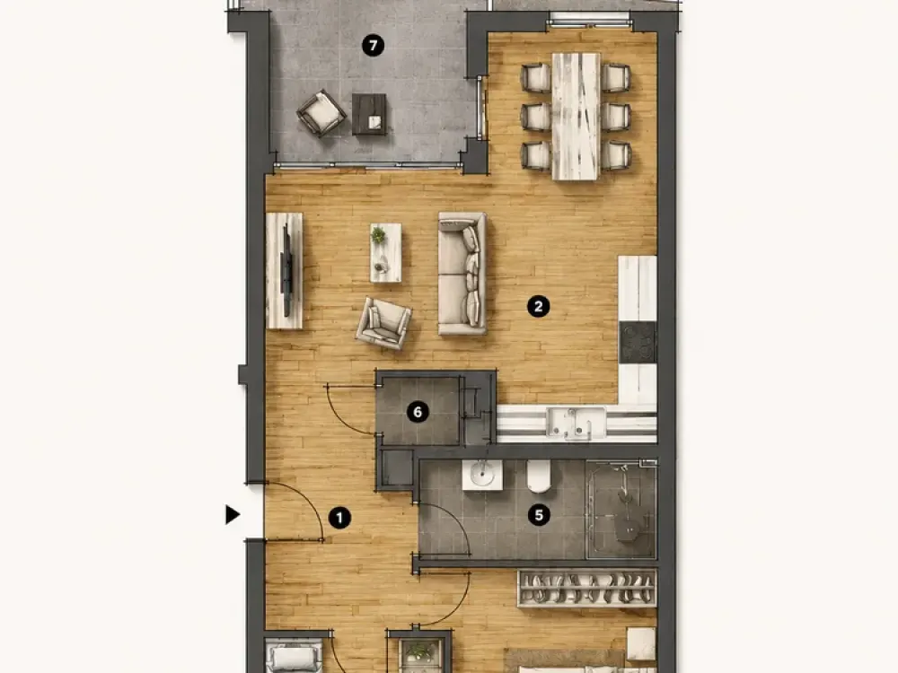 Moderne 3-Zimmer-Erdgeschosswohnung mit 39 m² Privatgarten & TG-Stellplatz in Grafental