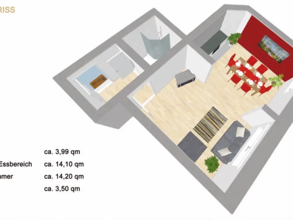 Helle, offene Zweizimmerwohnung in DD Leuben