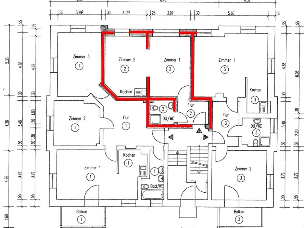 Helle, offene Zweizimmerwohnung in DD Leuben