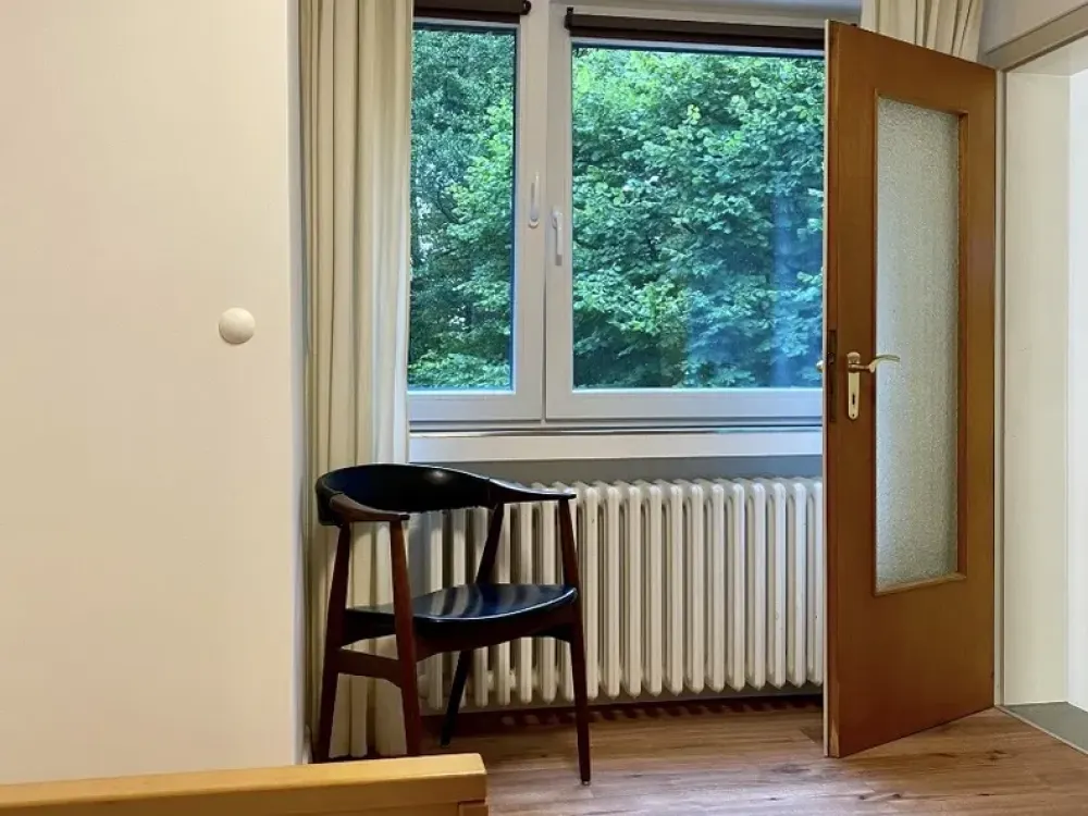 Small Furnished Single 1.5-Room Apartment with Garden