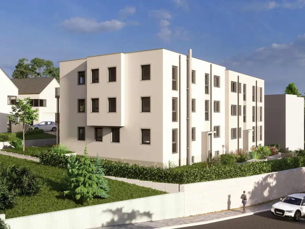 Tolle 3,5-Zimmer-Wohnung mit Balkon, Blick in den Garten