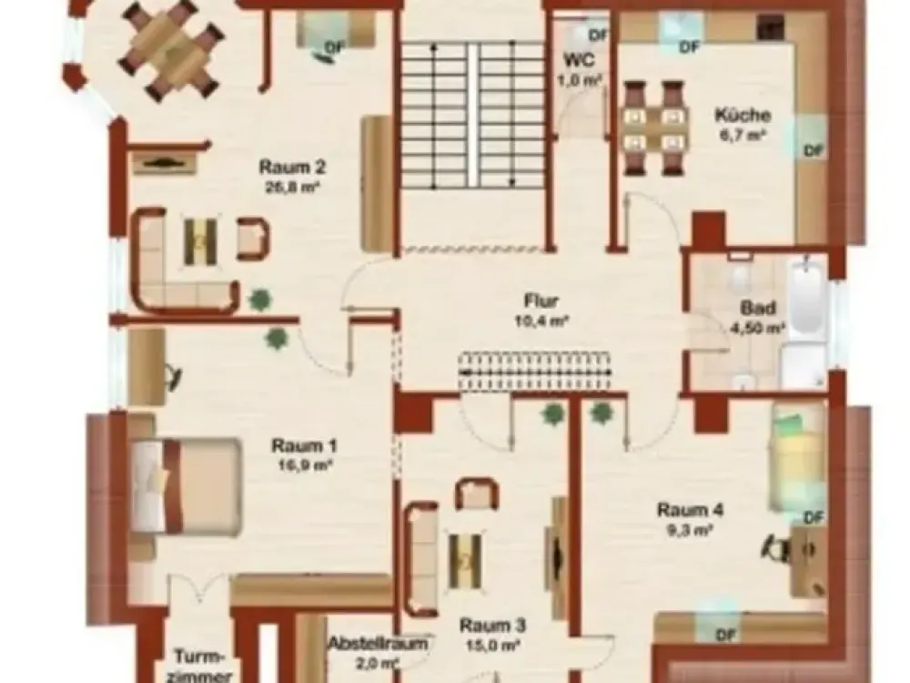 Außergewöhnliche 4-Zimmer-Altbauwohnung mit Erker, Balkon & Blick zum Bismarckturm