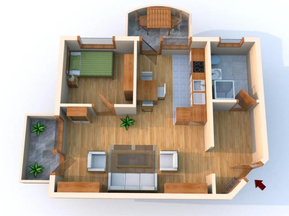 2-Zimmerwohnung mit 2 Balkone & Tiefgarage in 01129 Dresden
