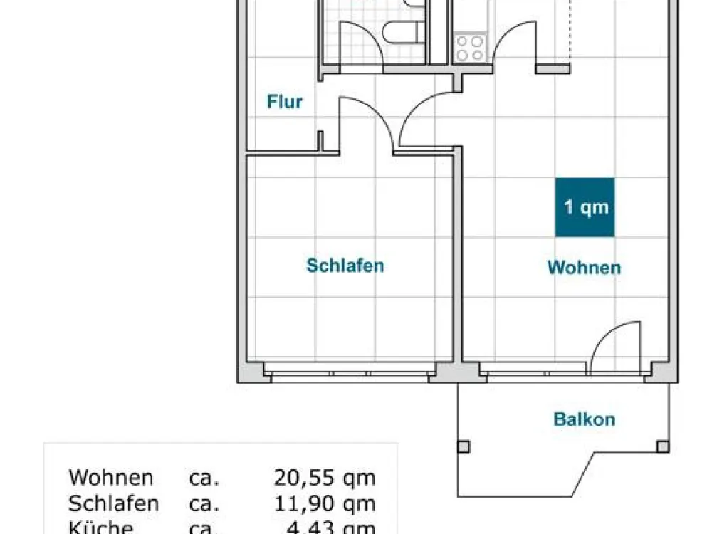2-Zimmerwohnung mit Balkon!