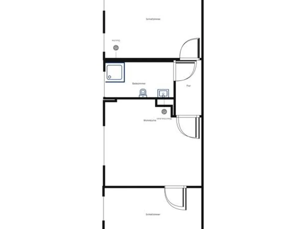 zentrale 2-Zimmer-Wohnung mit modernisiertem Duschbad