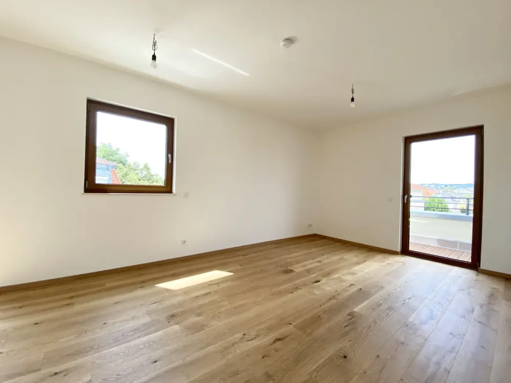 modern penthouse apartment with wrap-around roof terrace and fitted kitchen