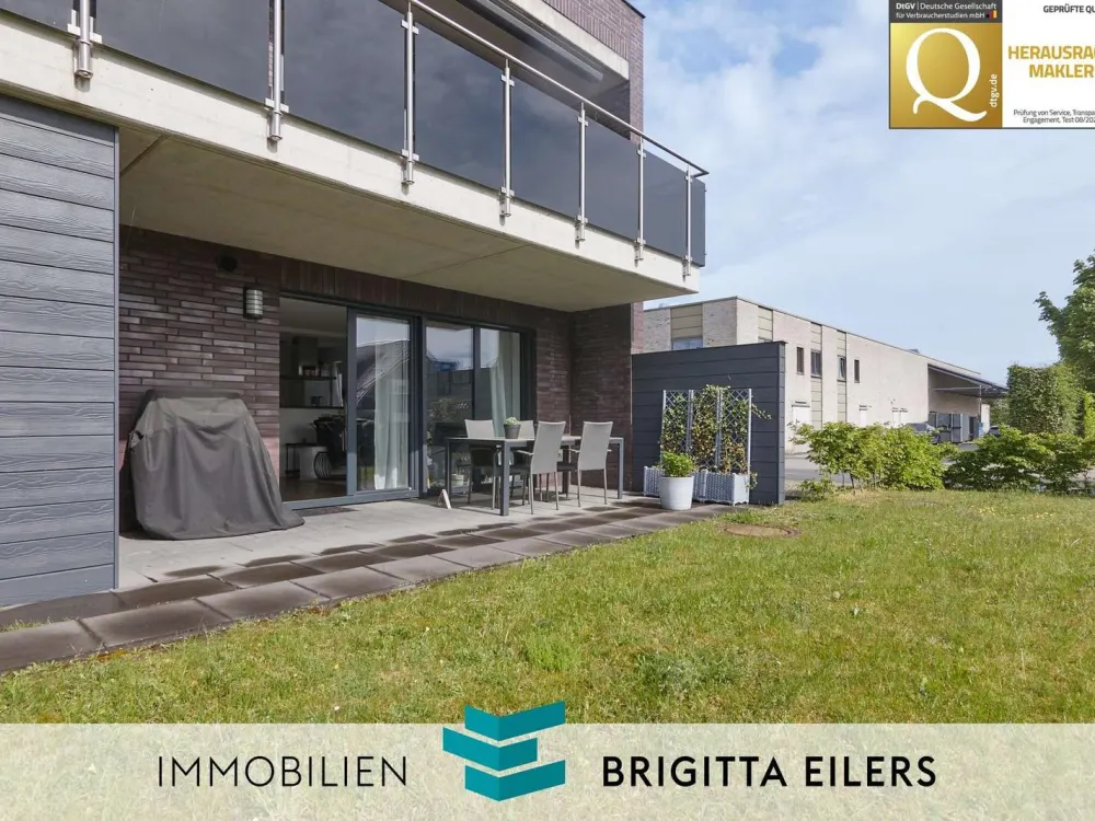 Modern 3-Room Ground Floor Apartment with Large Sun Terrace and Underground Parking in Achim-Bierden