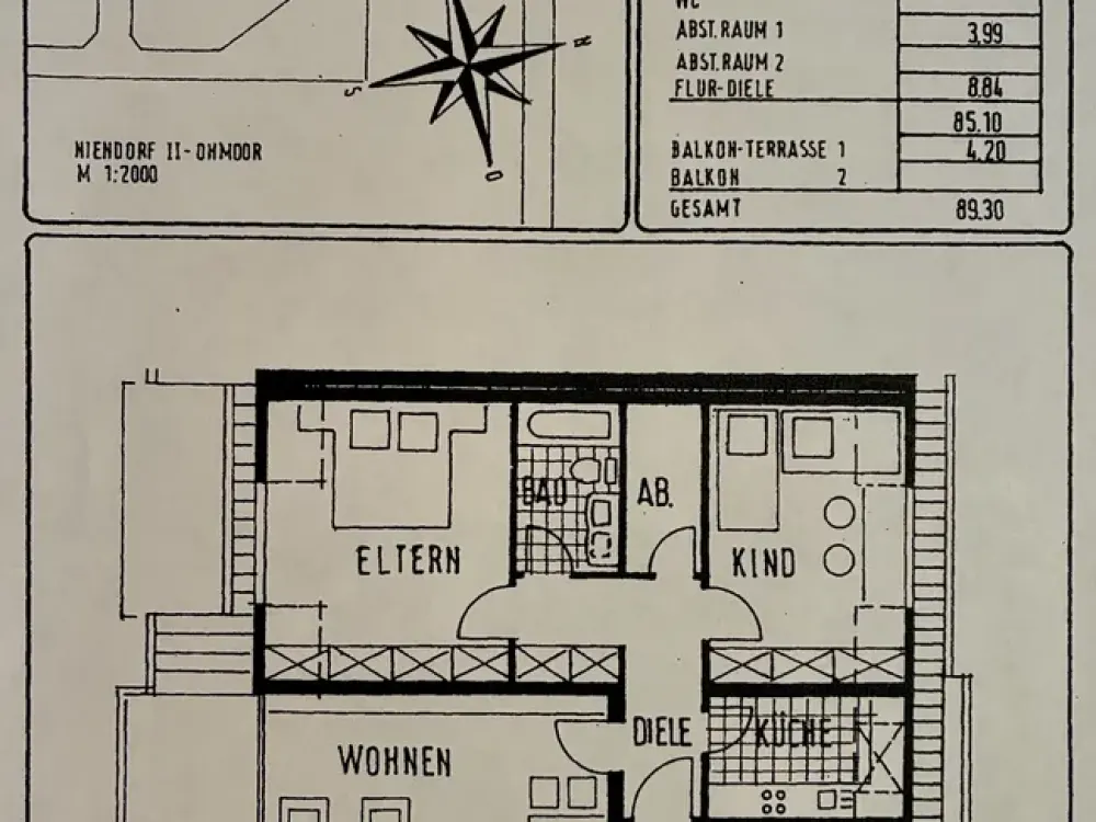 Zuhause mit 3 Zimmern und Balkon in Hamburg Niendorf-Nord