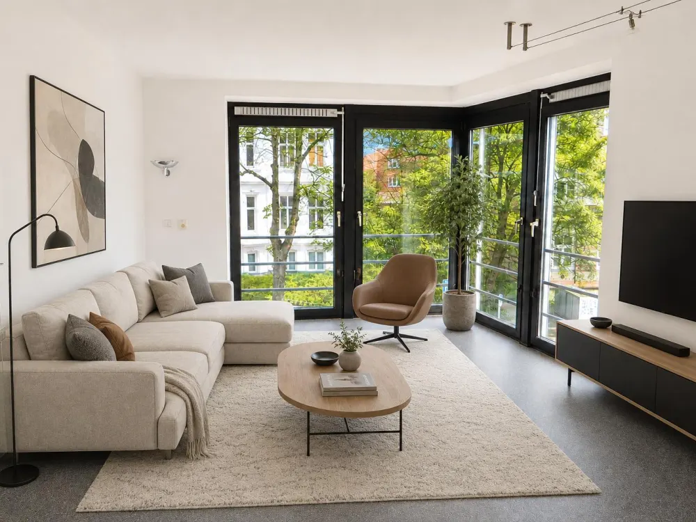 Living in an absolutely central location: 3-room maisonette apartment with roof terrace in Bergedorf