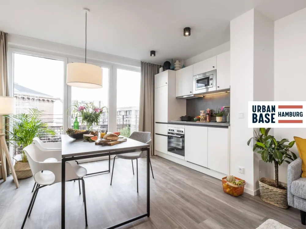 Willkommen am Puls der Hansestadt: Vollmöbliertes 2-Zimmer-Apartment mit EBK, BALKON, ALL-IN-MIETE, UVM.