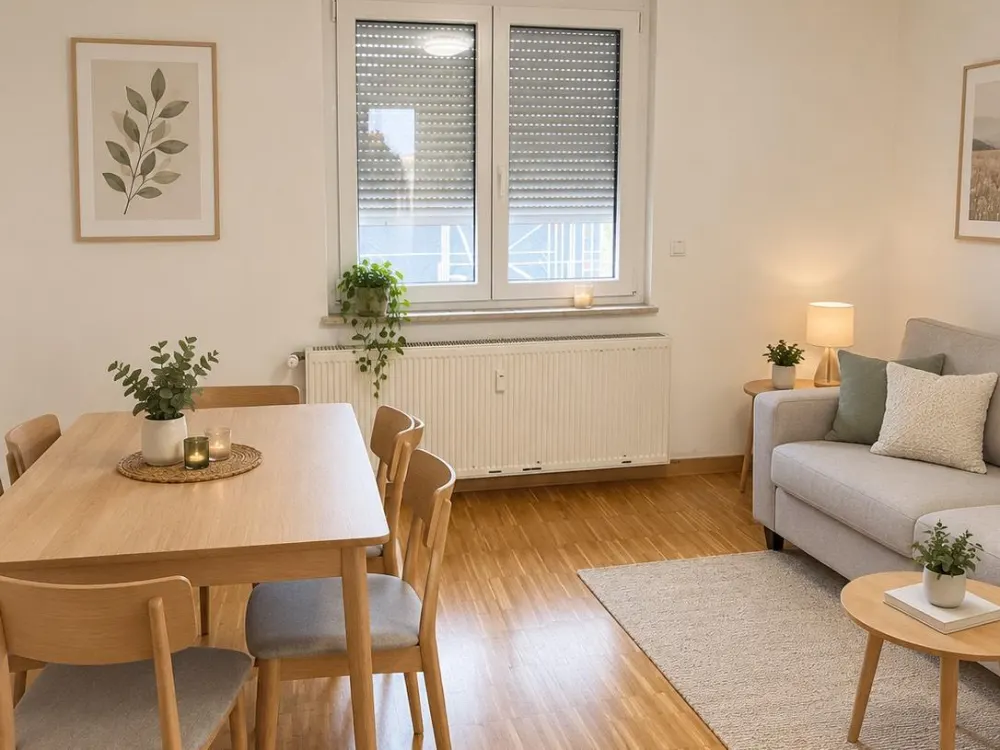 Möblierte Zweizimmerwohnung mit großem Balkon in Rosbach Rodheim