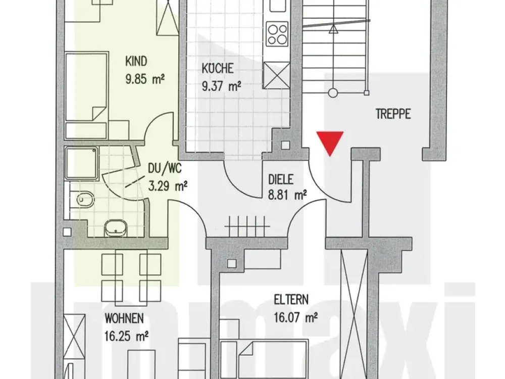 LEIPZIG-MÖCKERN + 3 RAUM WOHNUNG MIT EINBAUKÜCHE + 3.OG + AB SOFORT FREI