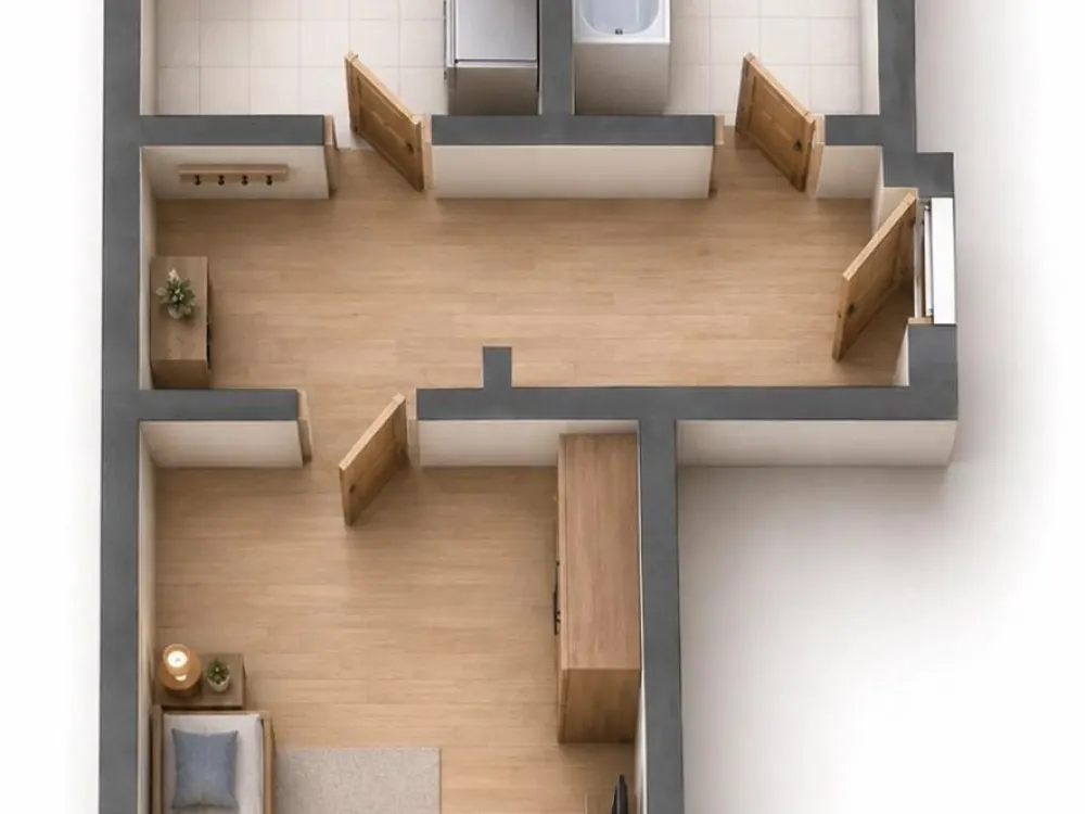 schöne 1-Zimmerwohnung im Leipziger Süden, Bad mit Wanne, 2. OG