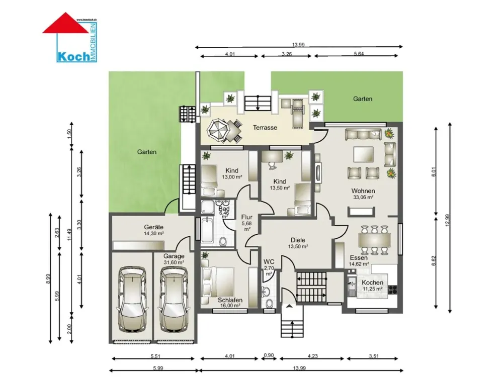 5-Room Apartment in Malsch (Ground Floor) with Garden Use