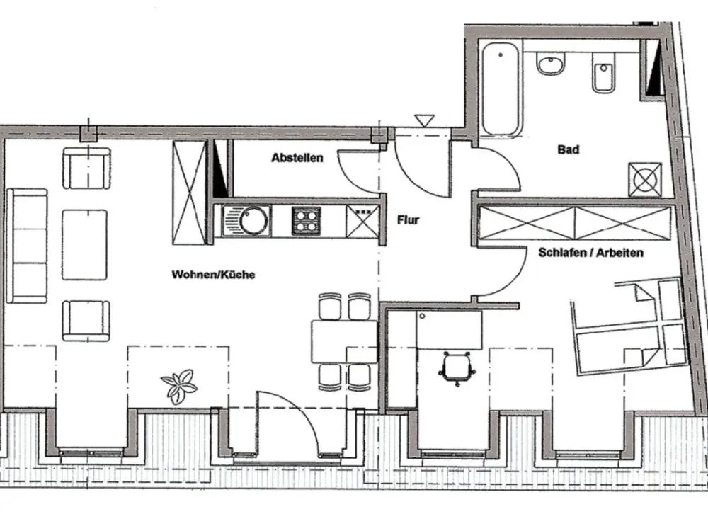 Geräumige 2 Zimmerwohnung im Zentrum Nordost!