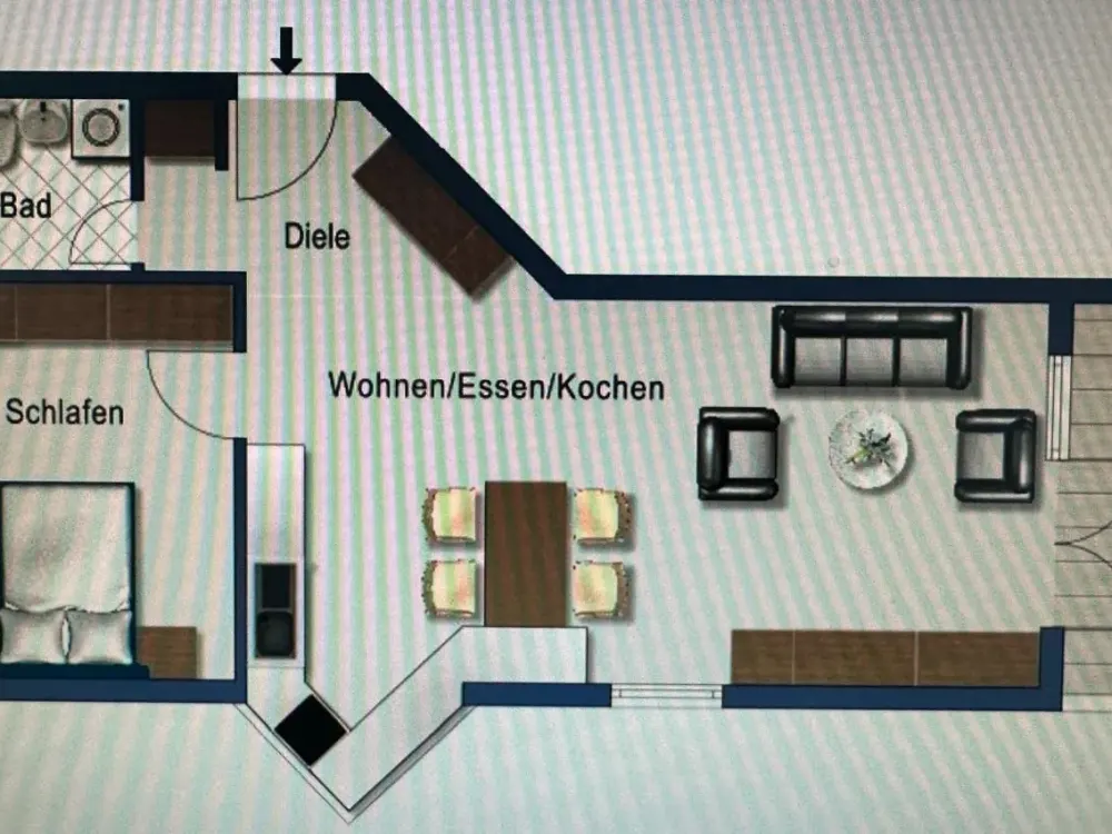 (Direkt im Stadtzentrum) 2 Zimmer-Wohnung in ruhiger City-Lage zwischen Kurpark und Louisenstrasse