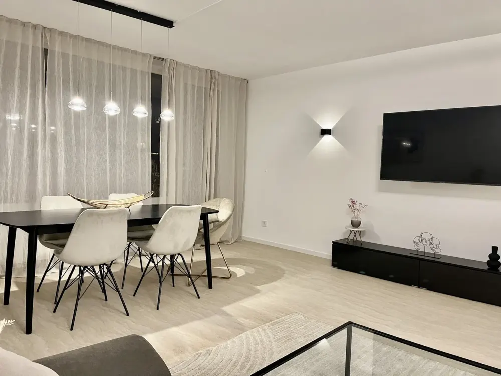 Furnished Central Apartment with Courtyard Balcony