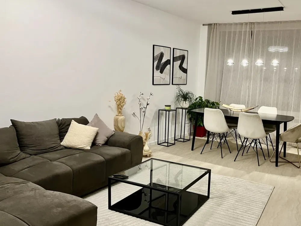 Furnished Central Apartment with Courtyard Balcony