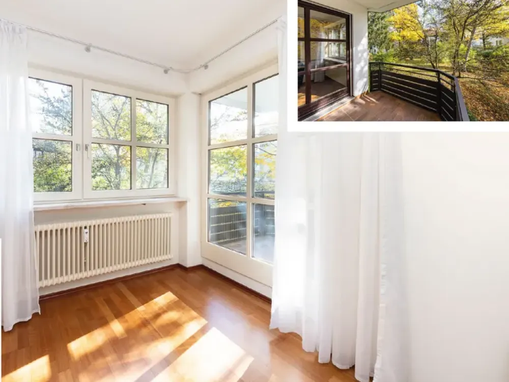 Helle 3-Zimmer-Wohnung mit Balkon, Aufzug & Tiefgarage in Muc-Moosach - Besichtigung am So. 6. Sept