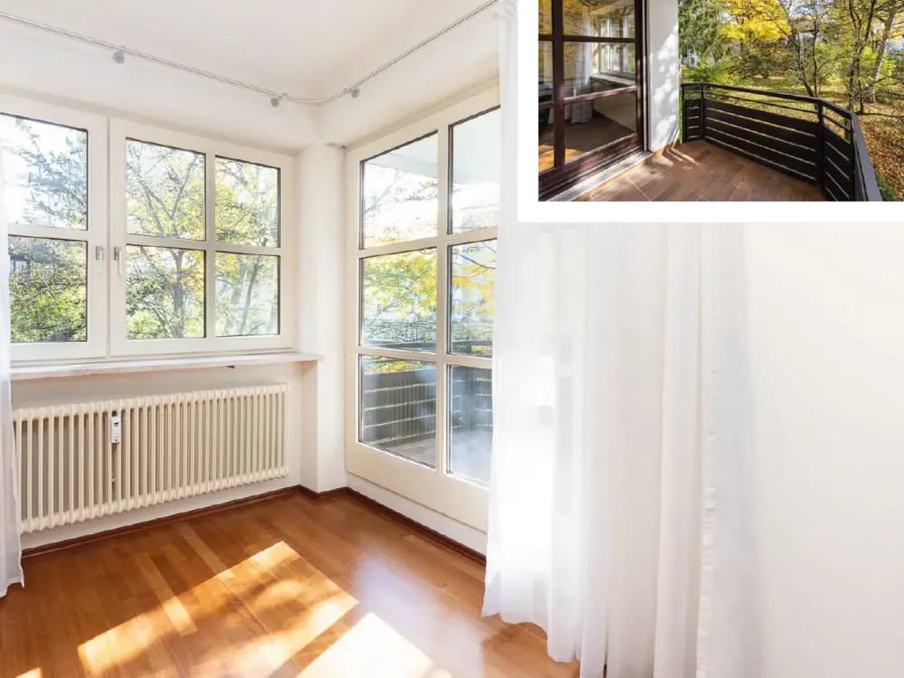 Helle 3-Zimmer-Wohnung mit Balkon, Aufzug & Tiefgarage in Muc-Moosach - Besichtigung am So. 6. Sept