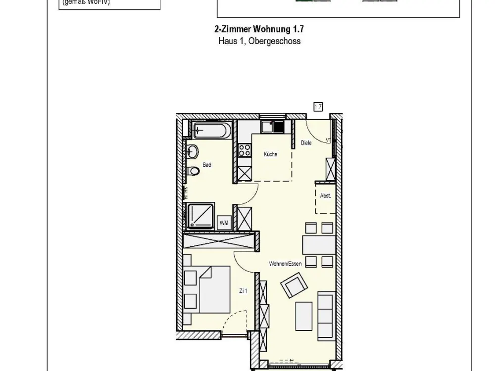 Helle 2-Zimmer-Wohnung in Erkheim zu vermieten!