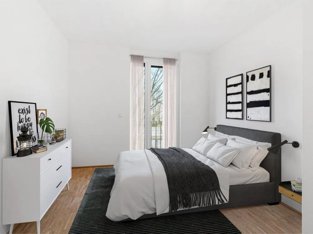 Helle 4-Zimmerwohnung in modernem Wohngebäude mit Balkon in Karlsruhe