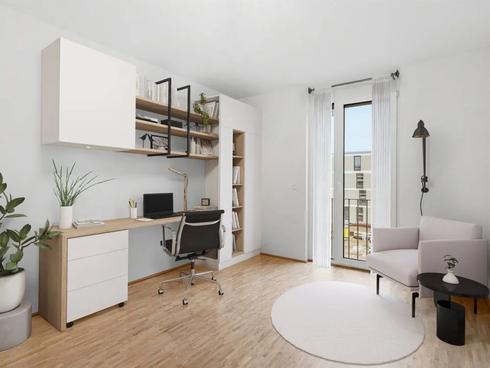 Helle 4-Zimmerwohnung in modernem Wohngebäude mit Balkon in Karlsruhe