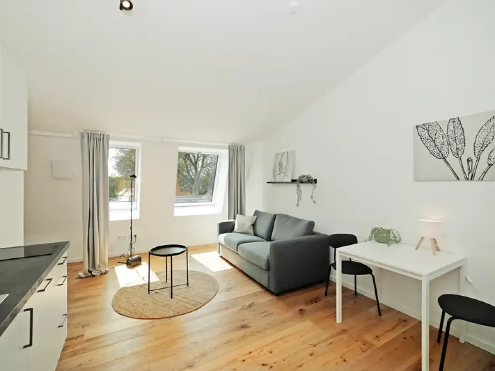 Modern möbliertes 1-Zimmer-Apartment mit großzügigem Raumgefühl