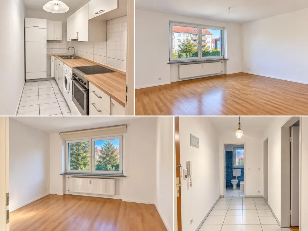 Helle 2-Zimmer-Wohnung mit Balkon und Einbauküche 2.OG