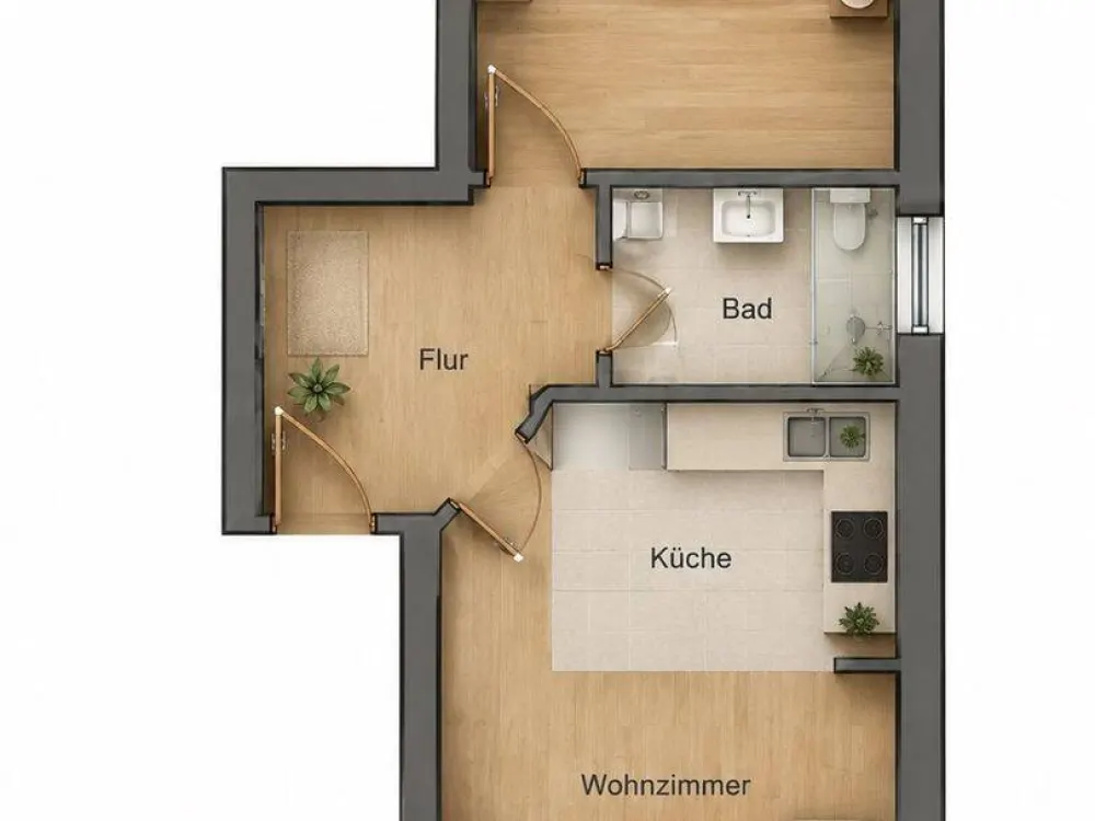 Möbliertes Design-Apartment im Nordend - 41,5 m², bezugsfertig, ideal für Berufspendler