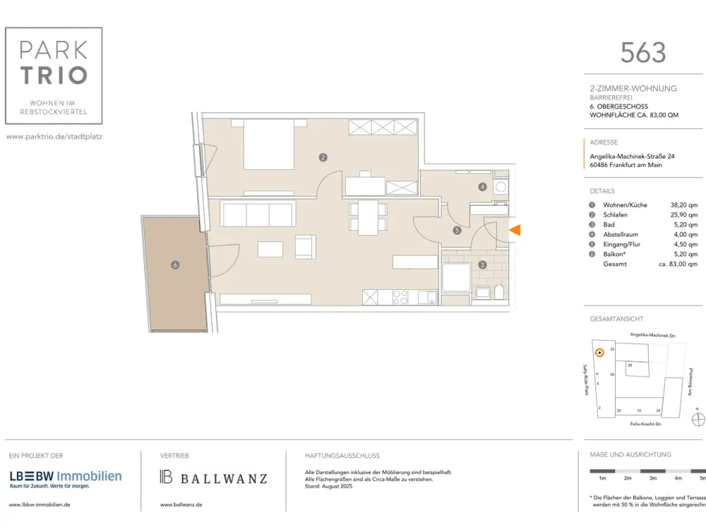 Nachhaltiges Wohnen: 2-Zimmer-Wohnung mit Balkon