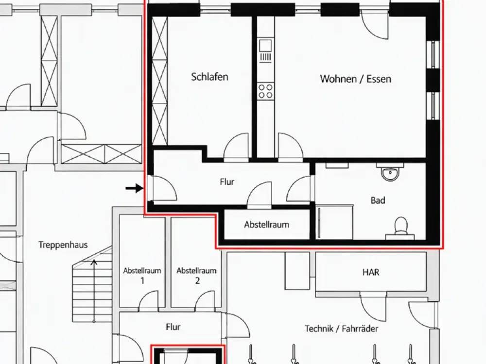 Moderne 2-Zimmer-EG-Wohnung mit Terrasse, Garten & Einbauküche