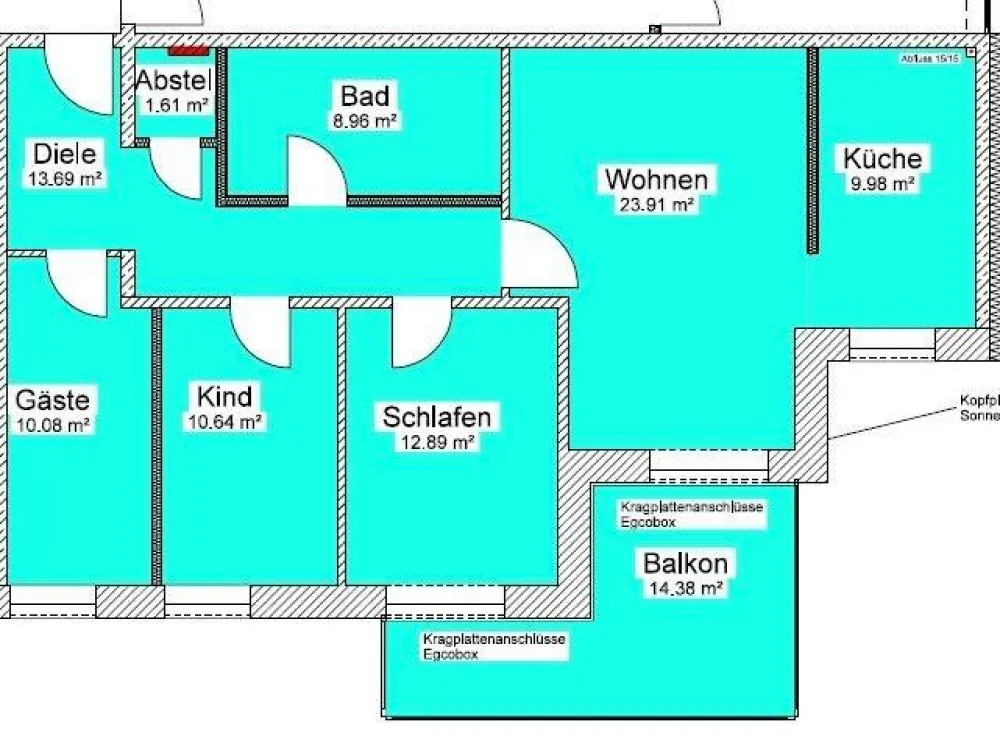 4 Raumwohnung mit Balkon (100 m²), Radeburg