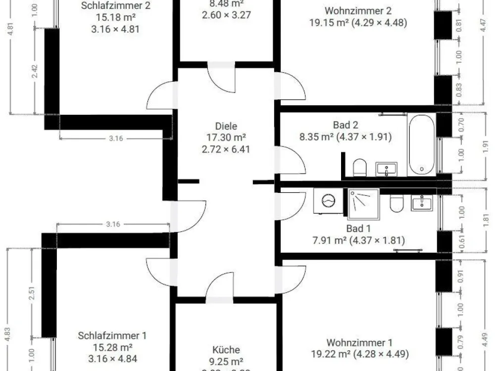 5 Zimmer - 2 Bäder - Erstbezug nach Sanierung -Coschütz/Gittersee