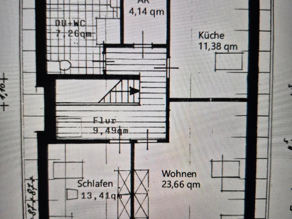 Helle 2-Zimmer DG-Wohnung in Grasberg zu vermieten