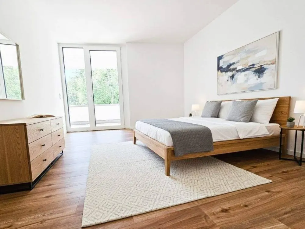 Neubaukomfort im Erstbezug: Helle 3-Zimmerwohnung mit zwei Balkonen, EBK und Tiefgaragenstellplatz