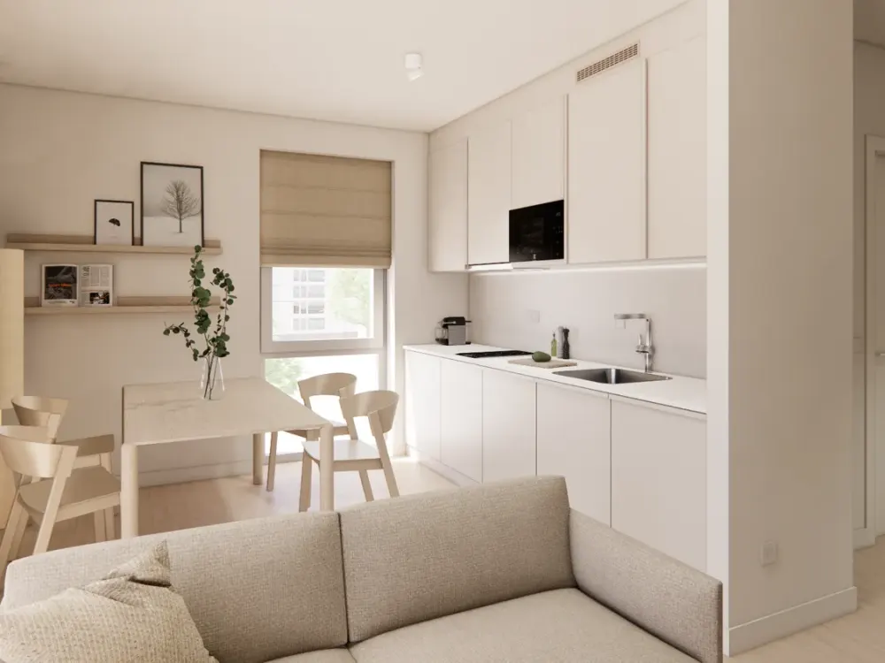 Möbliertes Studio Plus Medium mit Gemeinschaftsflächen: Padelplatz, Fitness, Dachterrasse & mehr