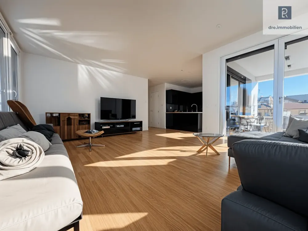 Wunderschöne, vollmöblierte Penthouse-Wohnung mit Einbauküche und großem TG- UND Außenstellplatz