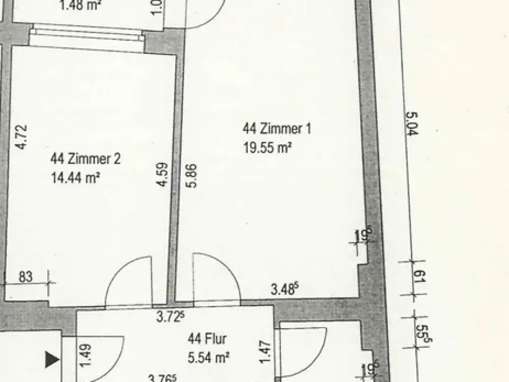 Teilmöblierte, auf drei Jahre befristete, Wohnung