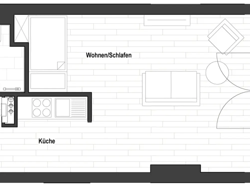 Sanierte 1-Zimmer Wohnung in Flingerns Herzstück (WE 1.02/3) | mit EBK und Terrasse!