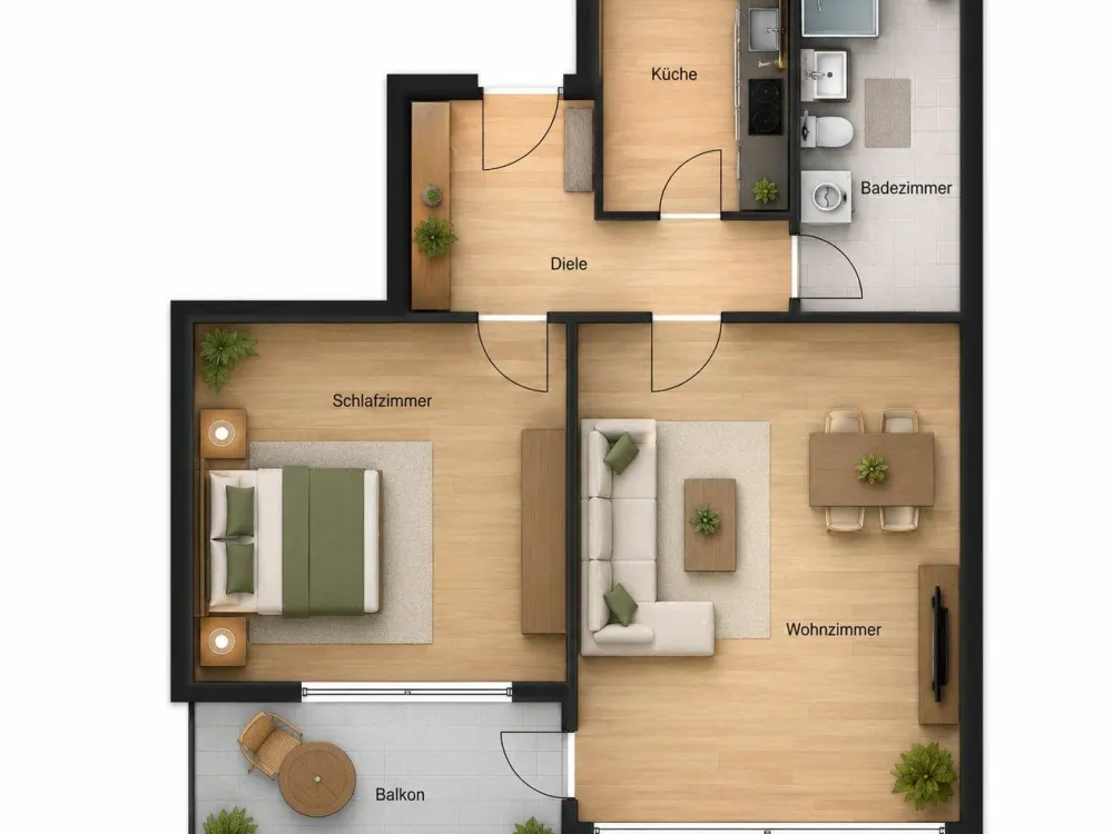 Kernsanierte Wohnung mit Balkon + Aufzug in Paderborn -auch WG-