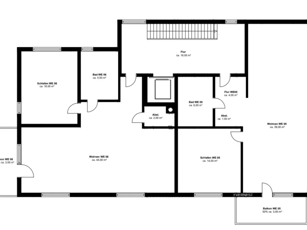 WE 6: Wohnung im 2. OG mit Balkon