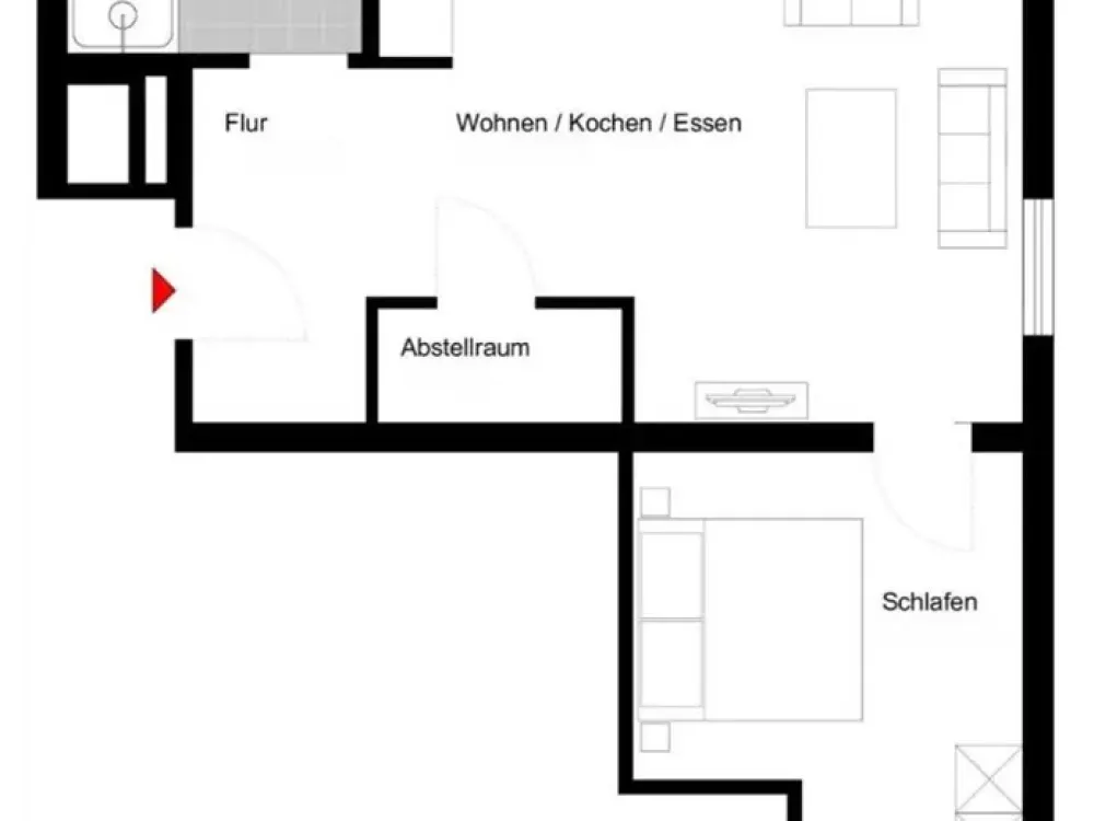 ERSTBEZUG! Hochwertige 2-Zimmer-Wohnung mit Einbauküche & Parkett, zentrale Lage Ecke Parkallee