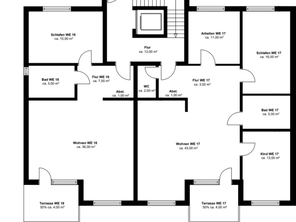 WE 17: Erdgeschosswohnung mit Gartenterrasse